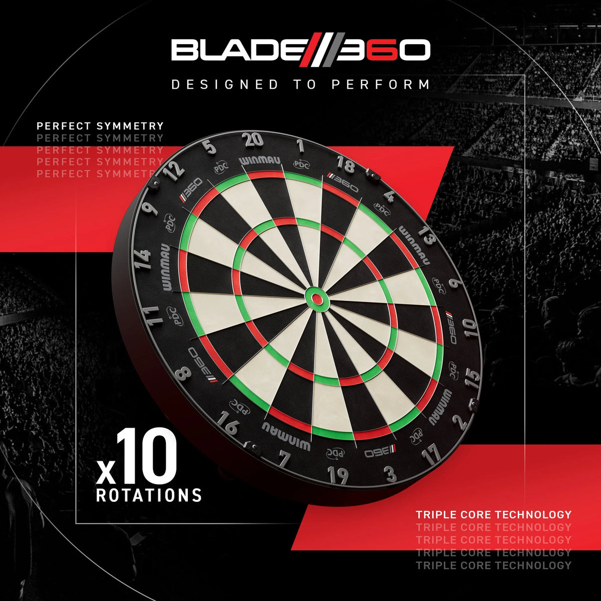 Blade 360 Triple Core Carbon Dartboard - Maltby Sports