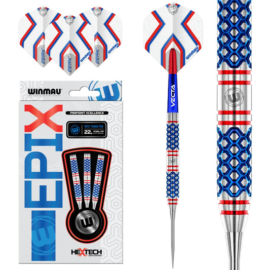 Winmau Epix 24g Steel Tip 90% Tungsten Dart Set - Maltby Sports