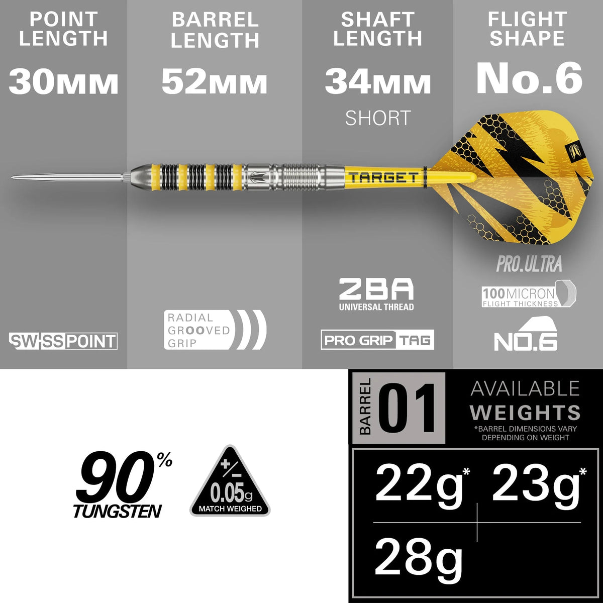 Target Buzz 90% SP Tungsten Dart Set