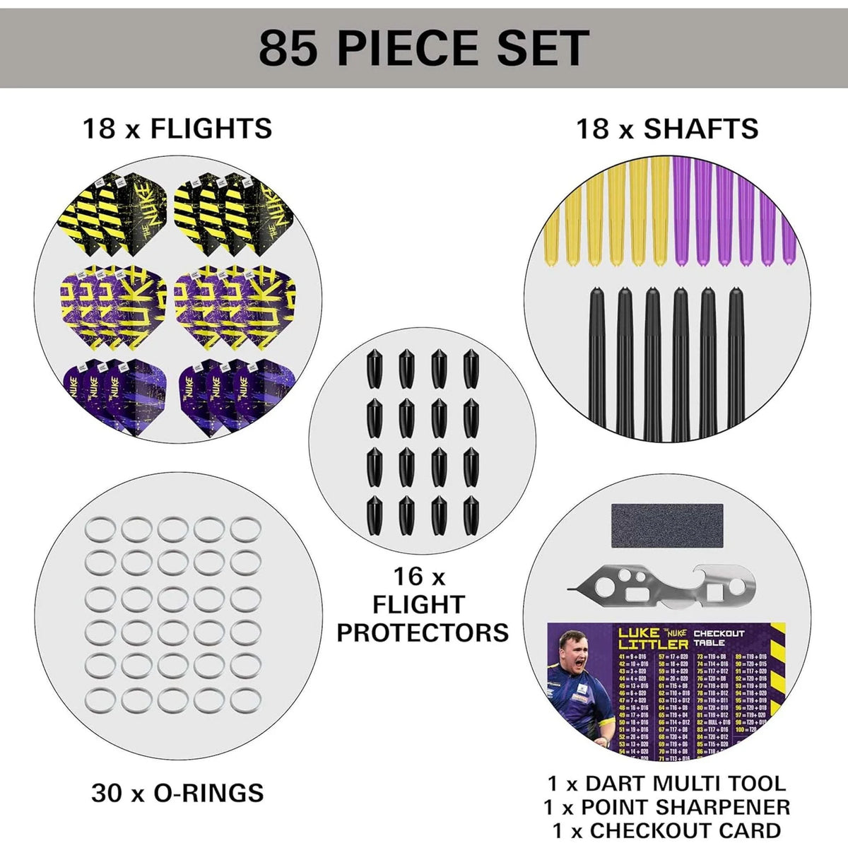 Target Luke Littler Accessory Kit (85 Piece) - Maltby Sports