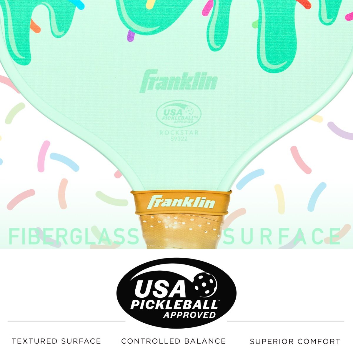 Franklin Youth Rockstar Pickleball Paddle - Ice Cream - Maltby Sports
