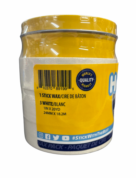 Howies Hockey Tape and Wax Pack (3 Cloth 1 Wax - White) - Maltby Sports