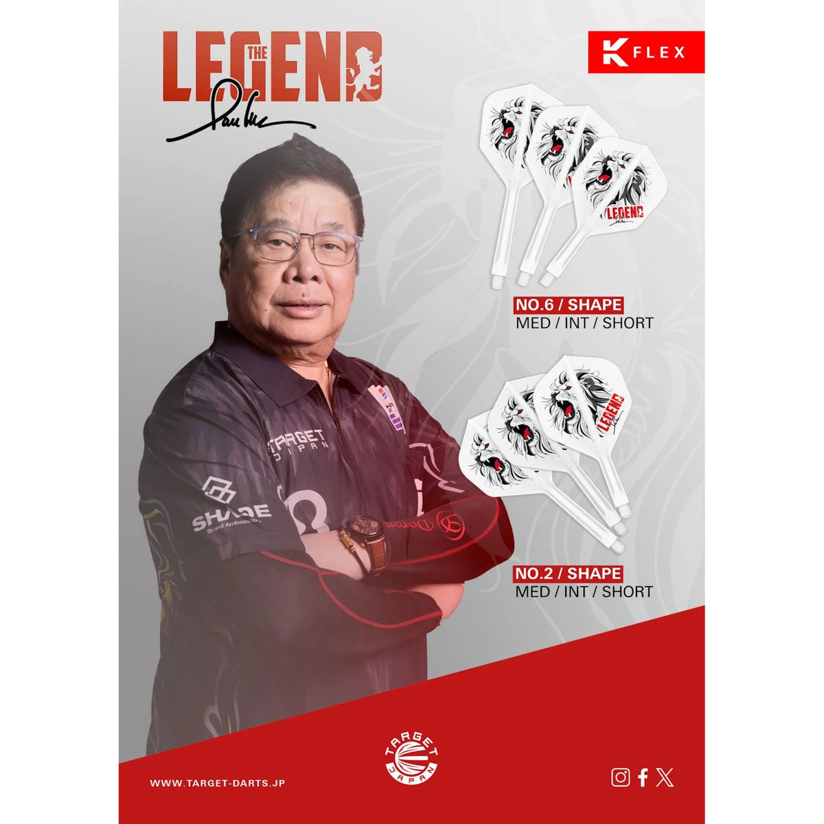 Target K-Flex The Legend No.6 Flight and Shaft - Maltby Sports
