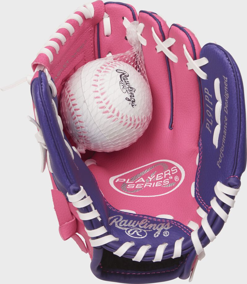 Rawlings 9" Baseball Glove (Pink/Purple) - Maltby Sports