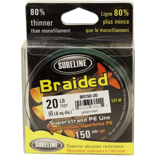 Sureline Green Braided Line -150 yds - Maltby Sports