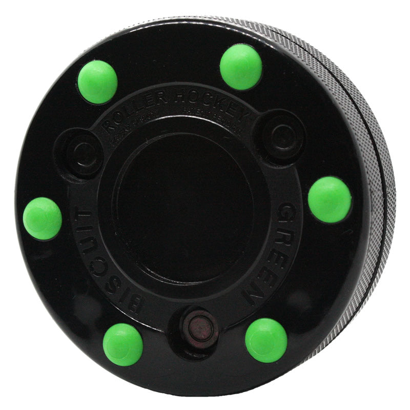 Green Biscuit Roller Hockey Puck - Maltby Sports