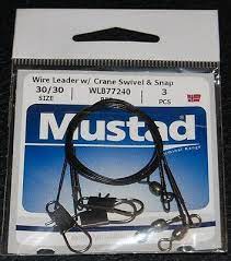 Wire Leader With Crane Swivel and Snap - Maltby Sports