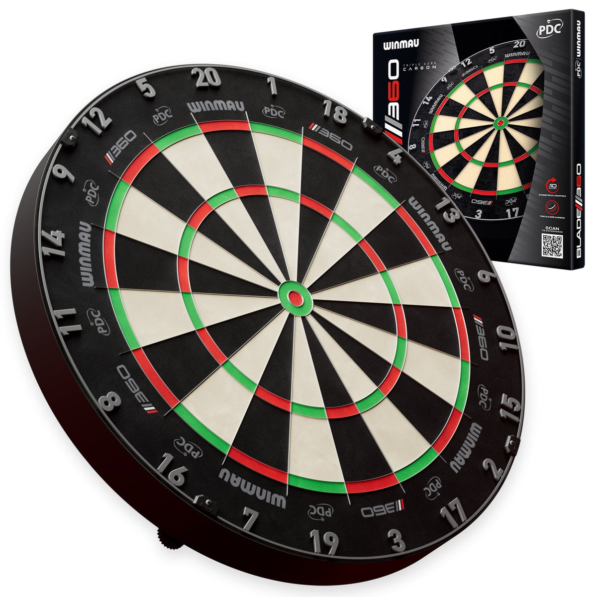 Blade 360 Triple Core Carbon Dartboard - Maltby Sports