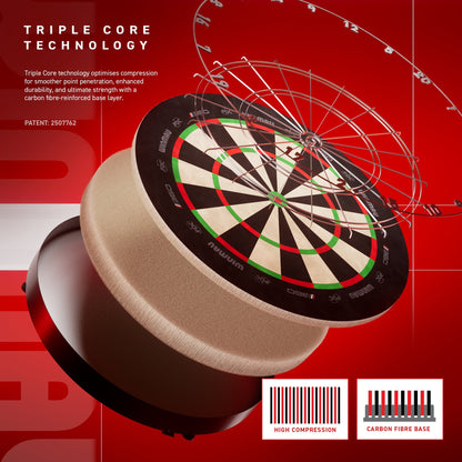 Blade 360 Triple Core Carbon Dartboard - Maltby Sports