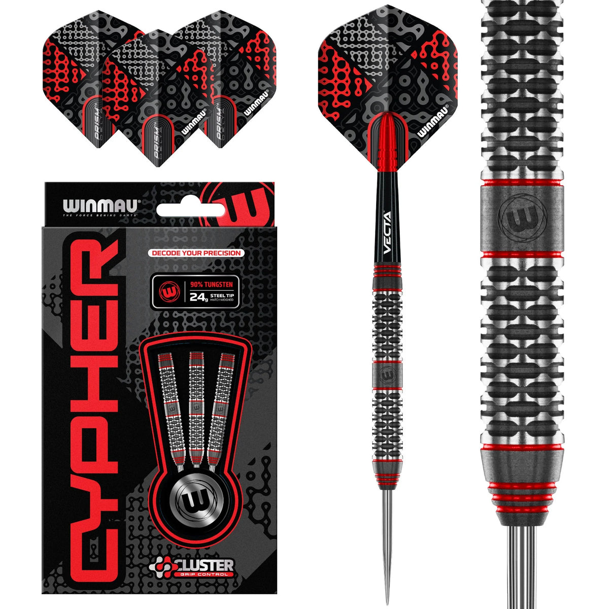 Winmau Cypher 24g Steel Tip 90% Tungsten Dart Set - Maltby Sports