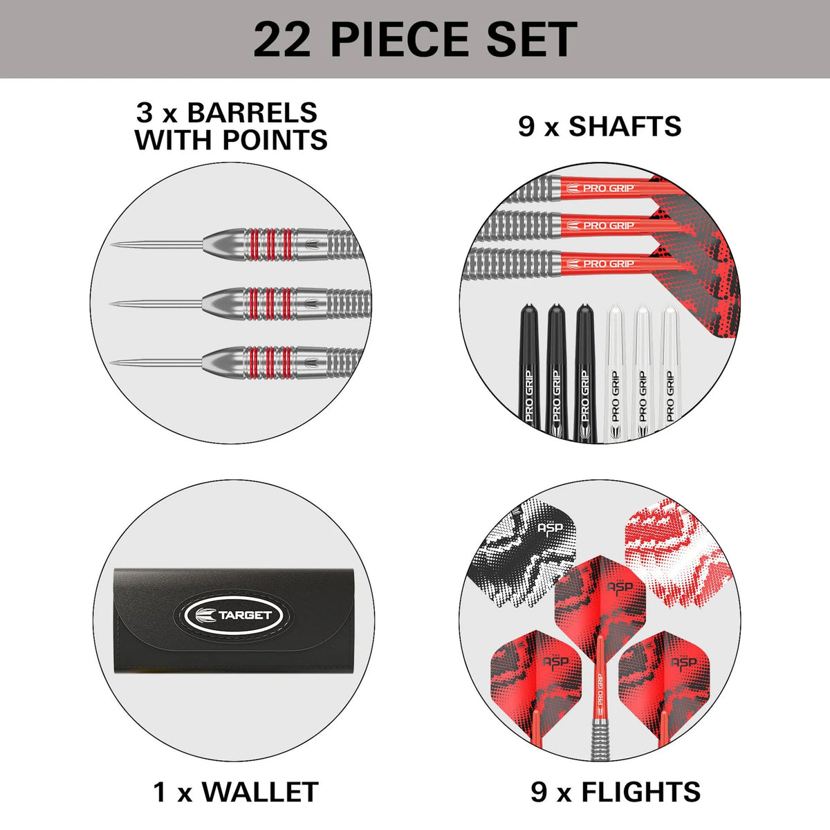 Target Nathan Aspinall The ASP 22 Piece Dart Set - Maltby Sports