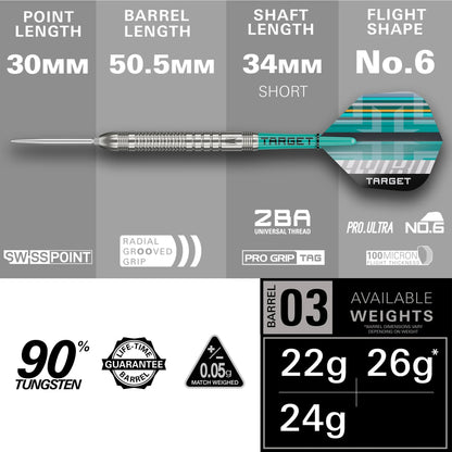Target Hydro SP 90% Tungsten Dart Set - Maltby Sports
