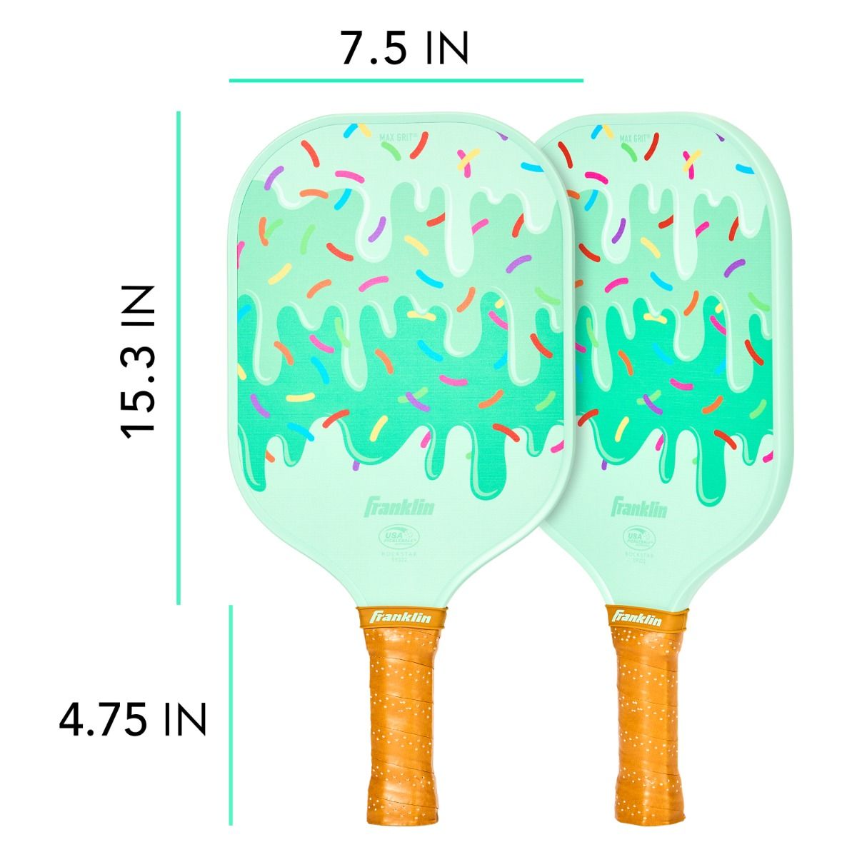 Franklin Youth Rockstar Pickleball Paddle - Ice Cream - Maltby Sports