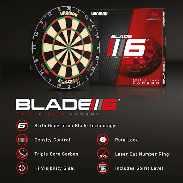Winmau Blade 6 Triple Core Dartboard - Maltby Sports