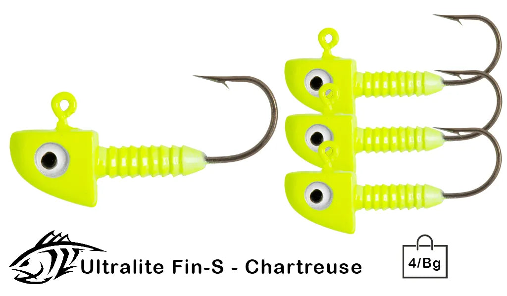 Lunker City Ultralite Fin-S Painted 1/16oz Jig Heads - Maltby Sports
