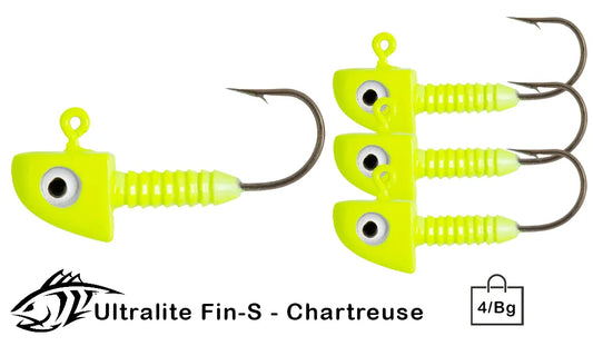 Lunker City Ultralite Fin-S Painted 1/16oz Jig Heads - Maltby Sports