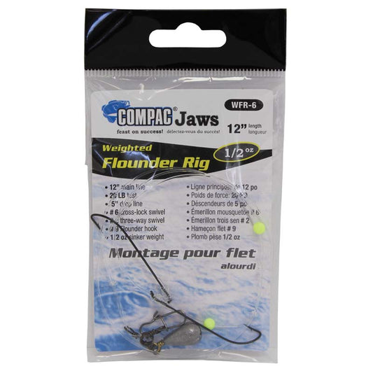 Compac Jaws Weighted Flounder Rig - Maltby Sports