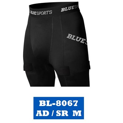 Blue Sports Fitted Short with Cup - Maltby Sports