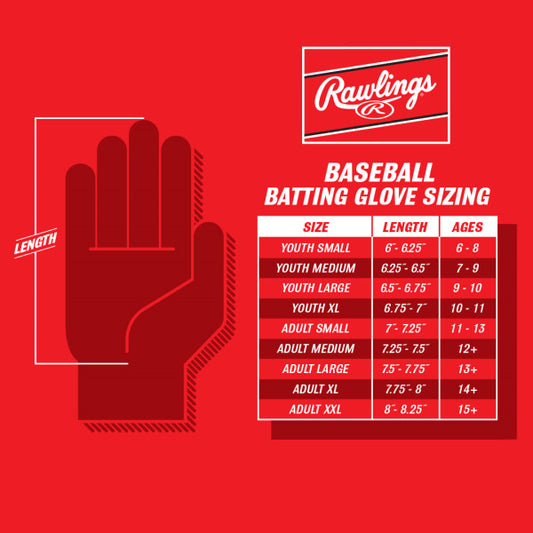 Rawlings Workhorse Adult Baseball Batting Gloves - Maltby Sports