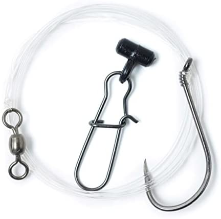 Eagle Claw L925FC-6/0 Striped Bass Octopus Fishfinder Hook, Platinum/Black Finish - Maltby Sports