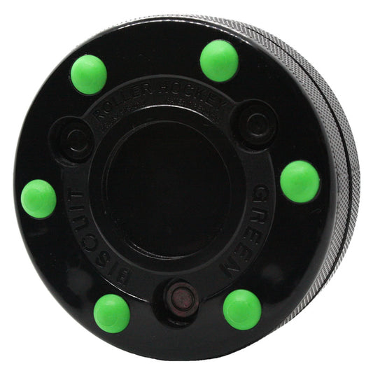Green Biscuit Roller Hockey Puck - Maltby Sports