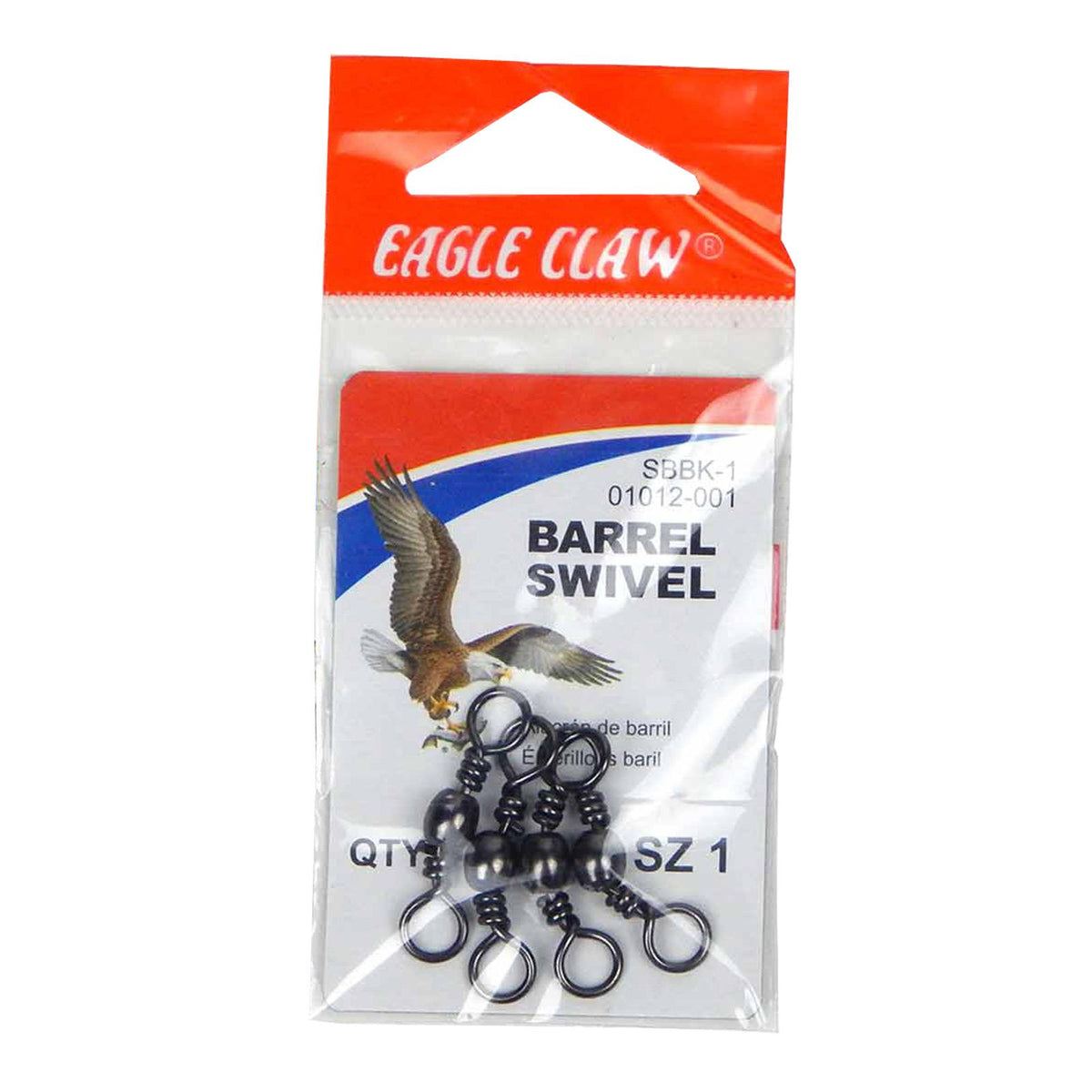 Eagle Claw Black Barrel Swivels Size 1 - Maltby Sports