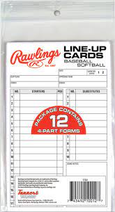 Replacement Lineup Cards (12 pack) - Maltby Sports